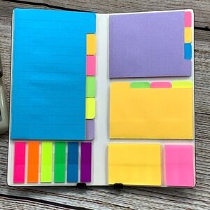 Hommie Black Notepad Pocket Memo Planner Sticky Notes Organizer
